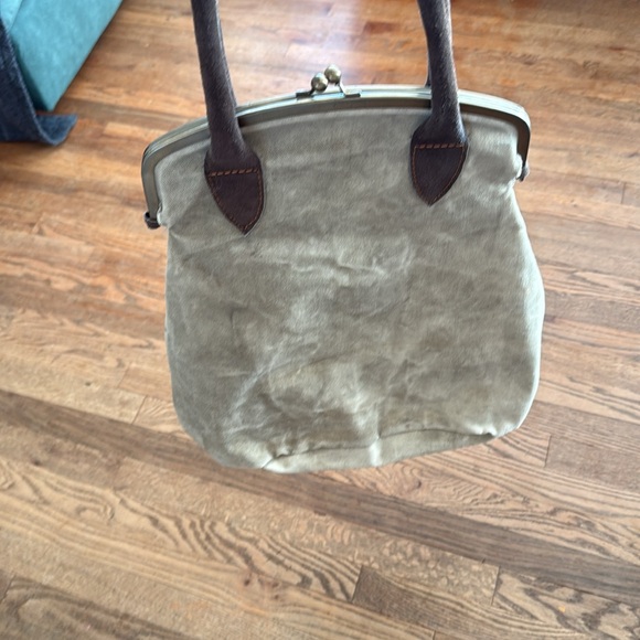 Vagabond Vintage Shoulder Bag in Gray Brown Brushed Metal - Picture 12 of 12